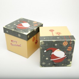 Коробка новорічна 1 шт. (11.5 х 11.5 см.) 6-3637