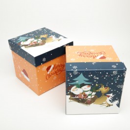 Коробка новорічна 1 шт. (11.5 х 11.5 см.) 6-3635