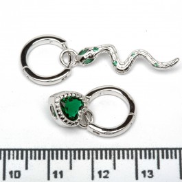 Сережки XUPING Silver "зелений" 206657