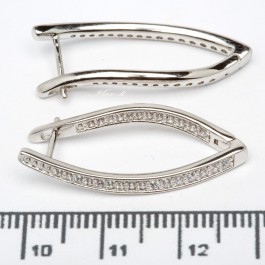 Сережки XUPING Silver (3 х 0.3 см.) 206628 Сережки XUPING Silver (3 х 0.3 см.) 206628