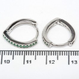 Сережки XUPING Silver "зелений" (1.6 х 0.2 см.) 206626 Сережки XUPING Silver "зелений" (1.6 х 0.2 см.) 206626