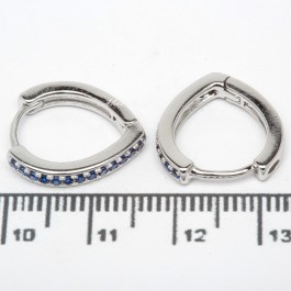 Сережки XUPING Silver "синій" (1.6 х 0.2 см.) 206625 Сережки XUPING Silver "синій" (1.6 х 0.2 см.) 206625