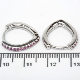Сережки XUPING Silver "малинові" (1.6 х 0.2 см.) 206624 Сережки XUPING Silver "малинові" (1.6 х 0.2 см.) 206624