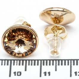 Сережки XUPING Gold "коричневий" (Ø 1.1 см.) 515610