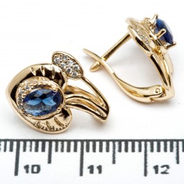 Сережки XUPING Gold "синій" 515608