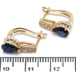 Сережки XUPING Gold "синій" 515593