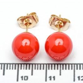 Сережки XUPING Gold "червоний" (Ø 0.9 см.) 515446