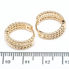 Сережки XUPING Gold (Ø 1.5 х 0.5 см.) 515436