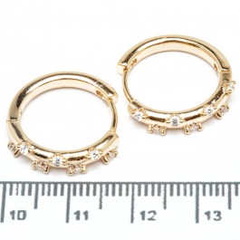 Сережки XUPING Gold (Ø 1.9 х 0.3 см.) 515412 Сережки XUPING Gold (Ø 1.9 х 0.3 см.) 515412