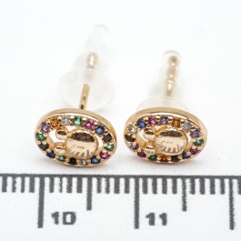 Сережки XUPING Gold "кольоровий" (Ø 0.9 х 0.7 см.) 515381 Сережки XUPING Gold "кольоровий" (Ø 0.9 х 0.7 см.) 515381