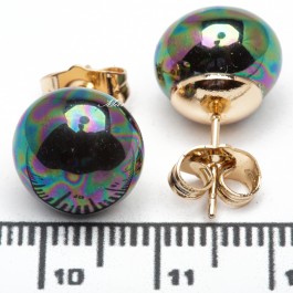 Сережки XUPING Gold "бензиновий" (Ø 1.3 см.) 515379 Сережки XUPING Gold "бензиновий" (Ø 1.3 см.) 515379