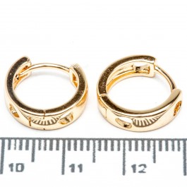 Сережки XUPING Gold (Ø 1.4 х 0.4 см.) 515376 Сережки XUPING Gold (Ø 1.4 х 0.4 см.) 515376