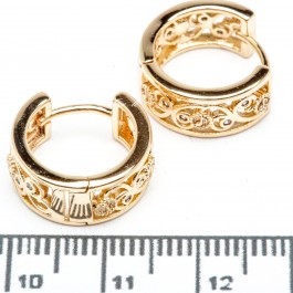 Сережки XUPING Gold (Ø 1.5 х 0.6 см.) 515375 Сережки XUPING Gold (Ø 1.5 х 0.6 см.) 515375