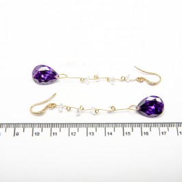 Сережки XUPING Gold "фіолетовий" (д. 7.5 см.) 515350 Сережки XUPING Gold "фіолетовий" (д. 7.5 см.) 515350