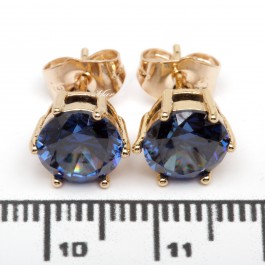 Сережки XUPING Gold "синій" (Ø 0.9 см.) 514033