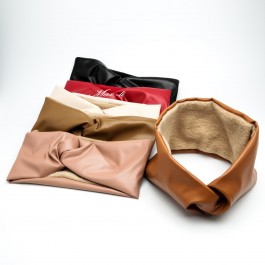 Пов'язки теплі на флісі "еко шкіра" 6 шт. (ш: 11.5 см.) 5-7519