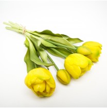 Квіти штучні "тюльпани силіконові " букет 5 шт. (д. 32 см.) 6-5788