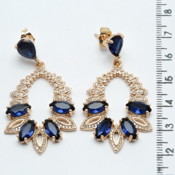 Сережки XUPING Gold (синій) 502479