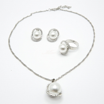 Набір ( підвіска, перстень, сережки ) 4-7359