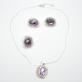 Набор (підвіска, сережки, каблучка) 4-7474