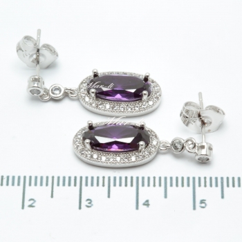 Сережки XUPING Silver (фіолетовий) 203141