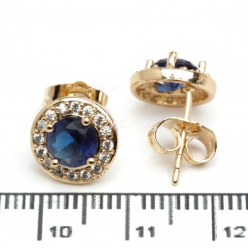 Сережки XUPING Gold (Ø 1.1 см.) "синій" 512960