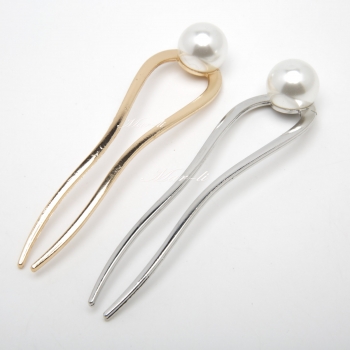 Прикраса з перлами 9 шт жовті  (11 х 3 см.) 6-4926