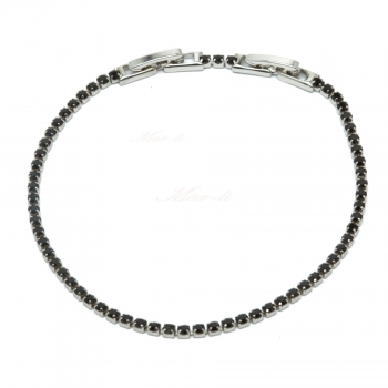 Браслет XUPING Silver "чорний" (17 + 2 х 0.2 см.) 206523