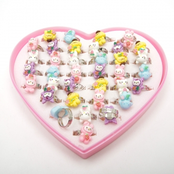 Дитячі перстні "безрозмірні" 36 шт. 6-5575