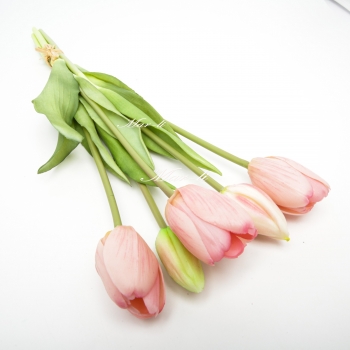Квіти штучні "тюльпани силіконові " букет 5 шт. (д. 40 см.) 6-5791